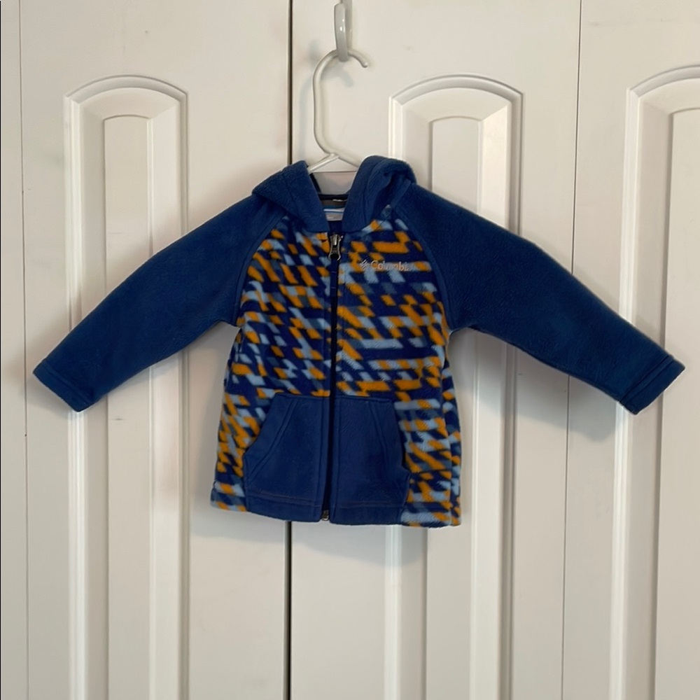 Columbia Sporty Blue and Orange Jacket with Hood